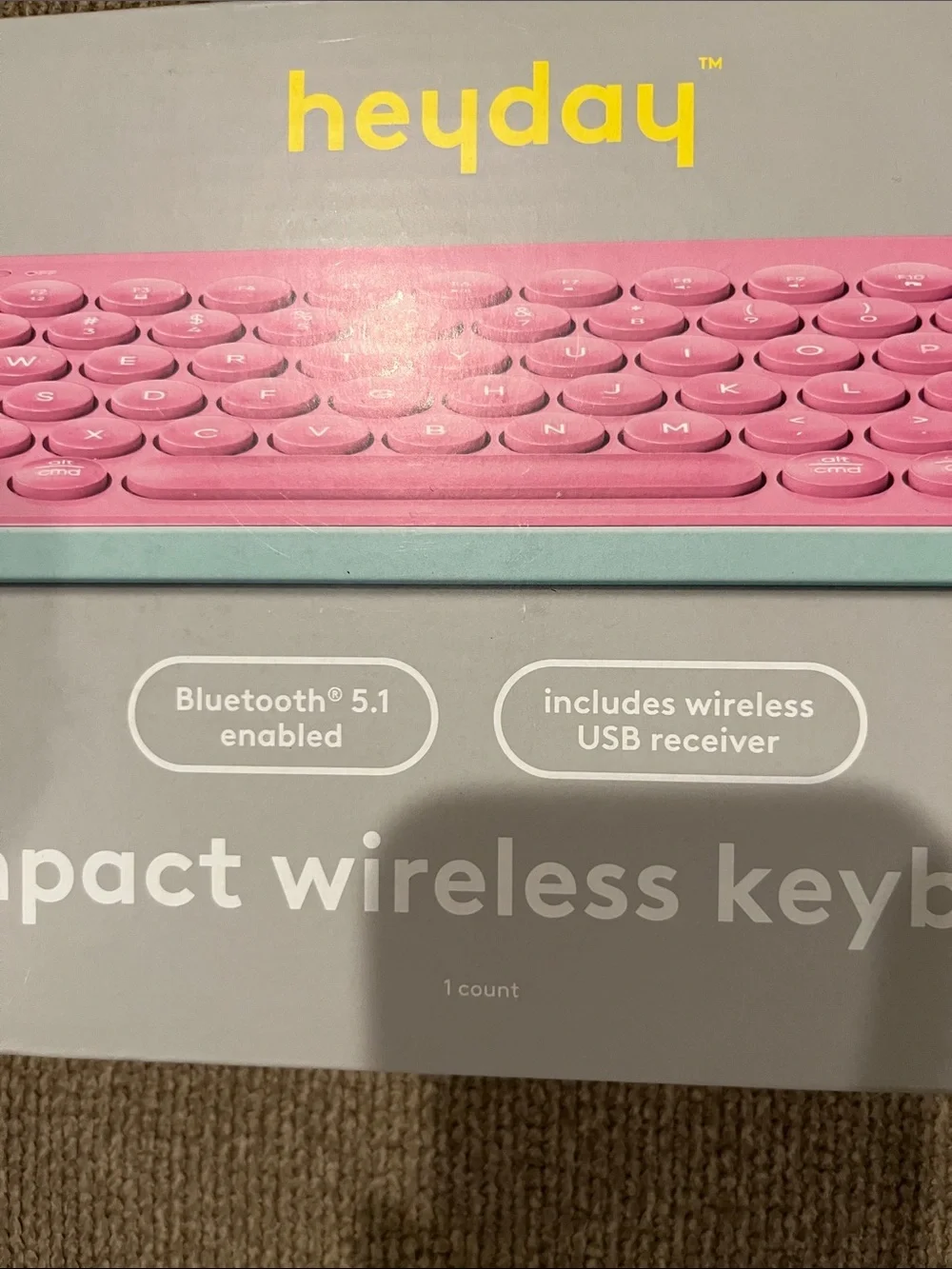 Heyday Pink Bluetooth Keyboard - NIB - Wireless